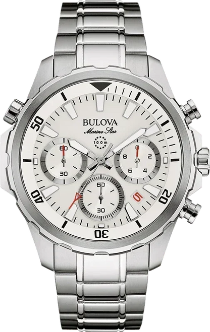 Bulova Marine Star Quartz Mens Watch 96B255