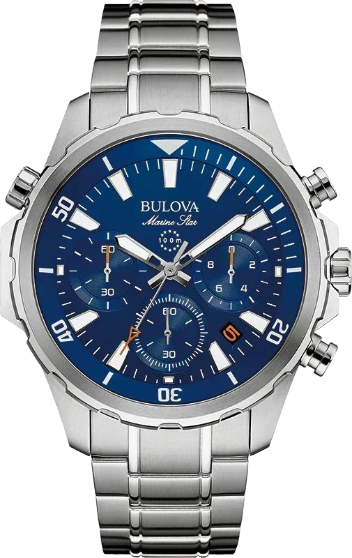 Bulova Marine Star Quartz Mens Watch 96B256