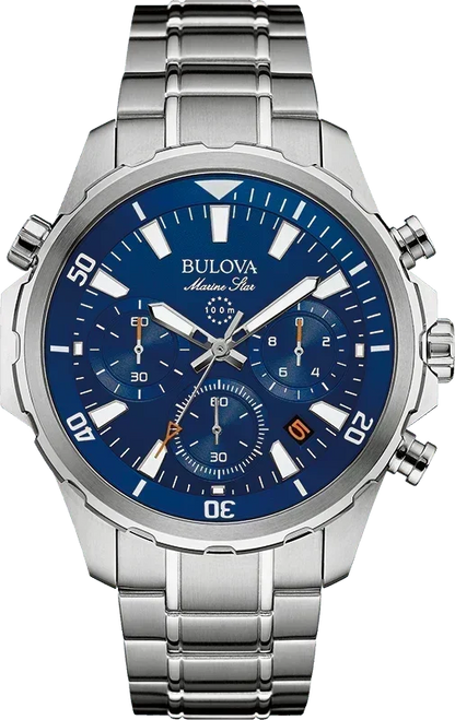 Bulova Marine Star Quartz Mens Watch 96B256