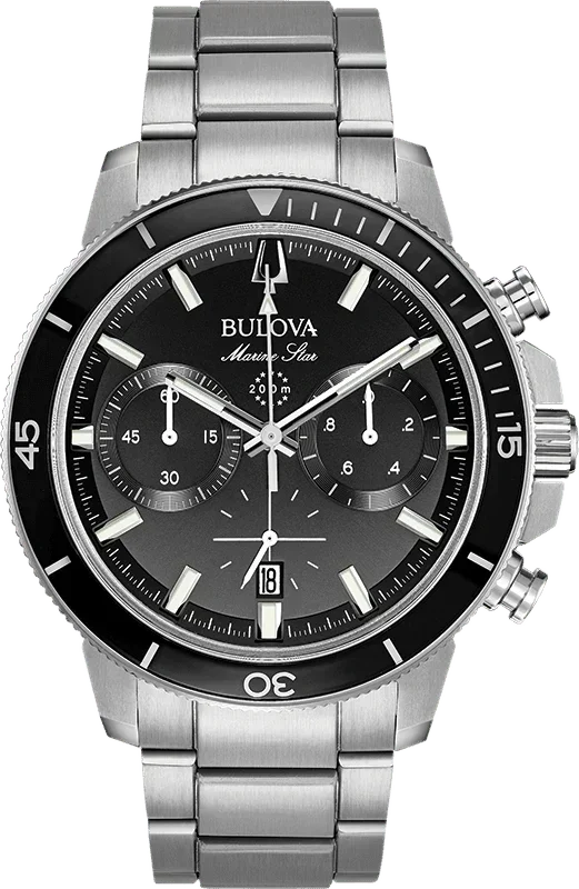 Bulova Marine Star Quartz Mens Watch 96B272
