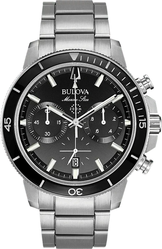 Bulova Marine Star Quartz Mens Watch 96B272