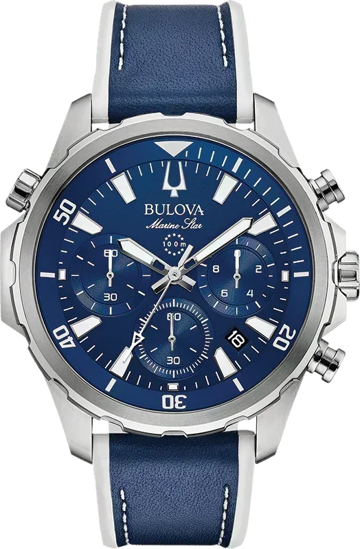 Bulova Marine Star Quartz Mens Watch 96B287