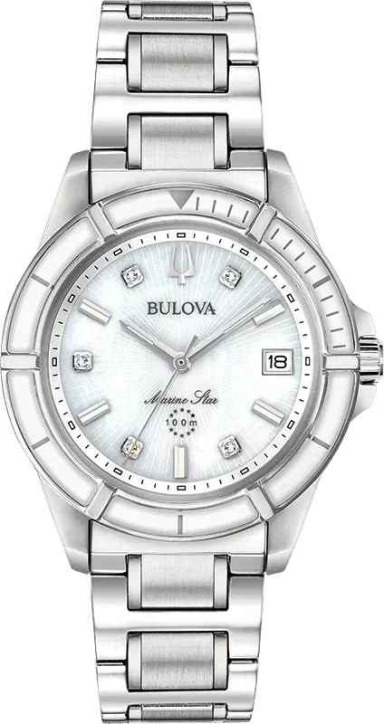 Bulova Marine Star Quartz Womens Watch 96P201