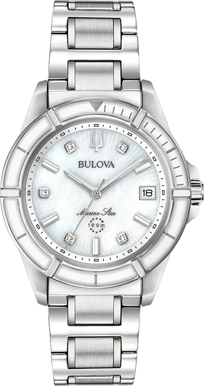 Bulova Marine Star Quartz Womens Watch 96P201