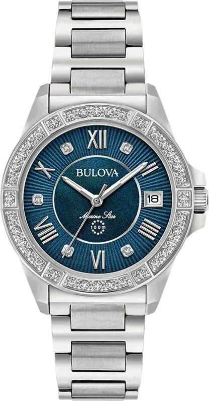 Bulova Marine Star Quartz Womens Watch 96R215