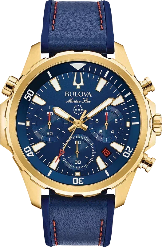 Bulova Marine Star Quartz Mens Watch 97B168