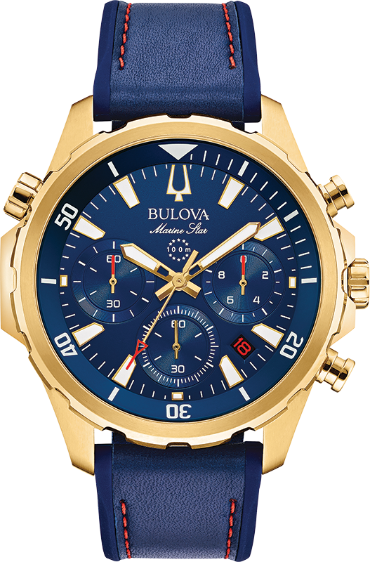 Bulova Marine Star Quartz Mens Watch 97B168