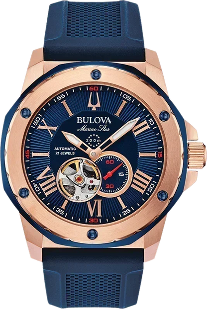 Bulova Marine Star Automatic Mens Watch 98A227