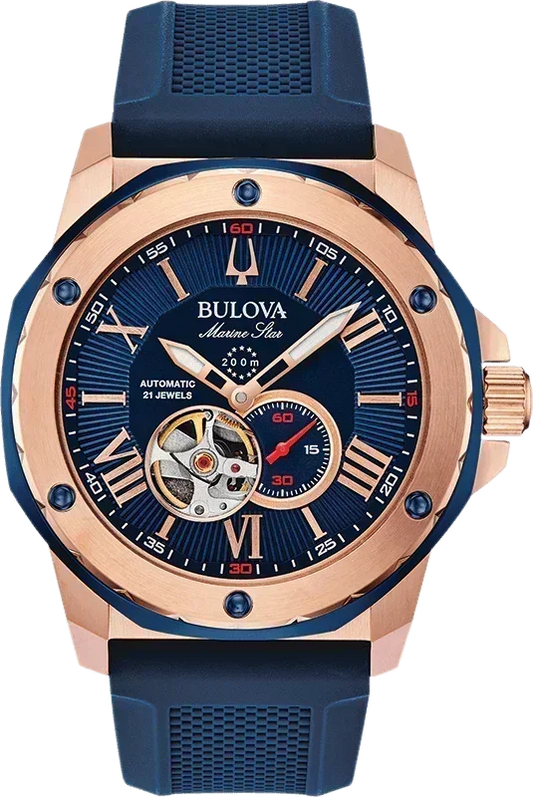 Bulova Marine Star Automatic Mens Watch 98A227