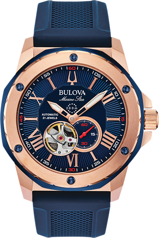 Bulova Marine Star Automatic Mens Watch 98A227
