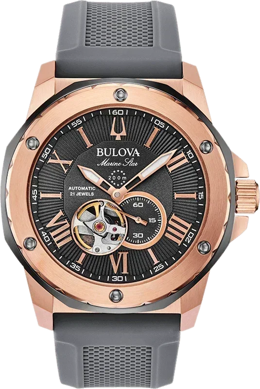 Bulova Marine Star Automatic Mens Watch 98A228
