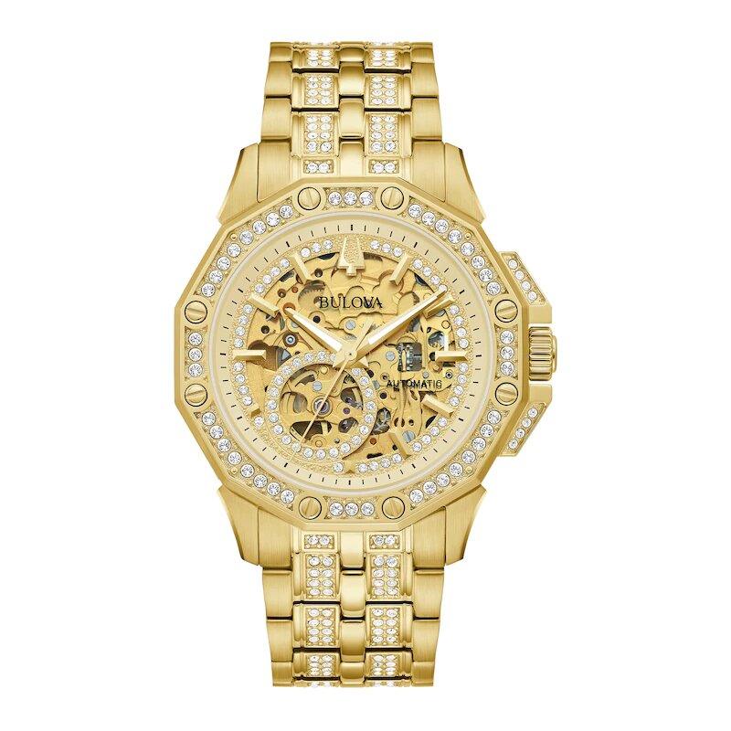 Bulova rose discount gold diamond watch