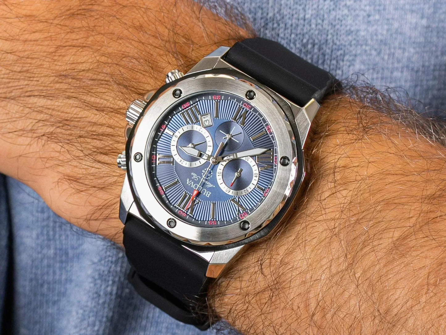 Bulova Marine Star Quartz Mens Watch 98B258