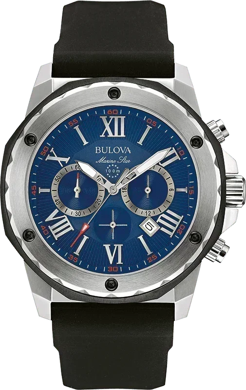 Bulova Marine Star Quartz Mens Watch 98B258
