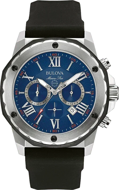 Bulova Marine Star Quartz Mens Watch 98B258