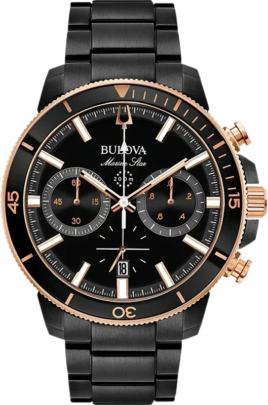 Bulova Marine Star Quartz Mens Watch 98B302