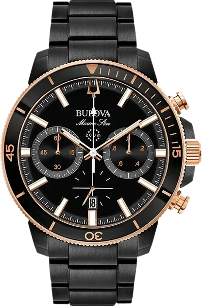 Bulova Marine Star Quartz Mens Watch 98B302