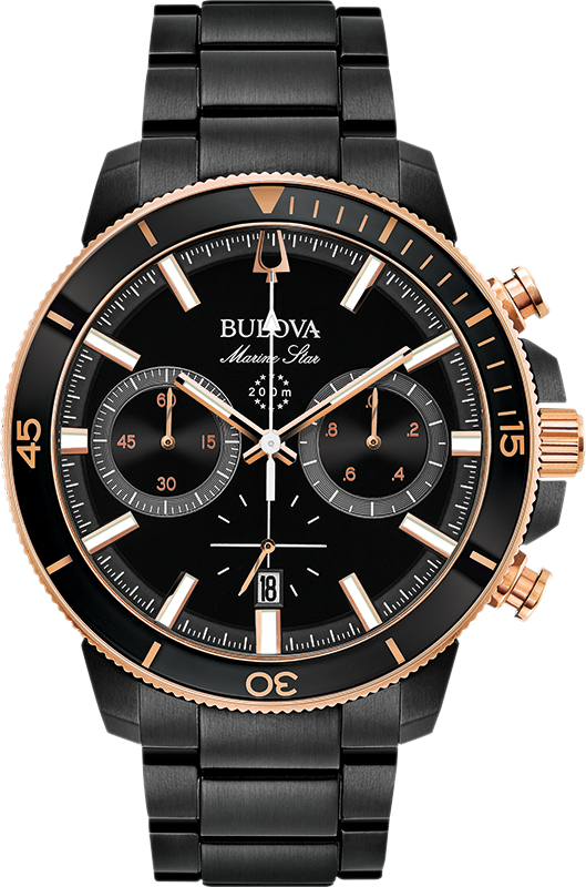 Bulova Marine Star Quartz Mens Watch 98B302