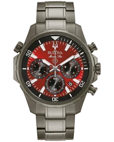Bulova Marine Star Quartz Mens Watch 98B350