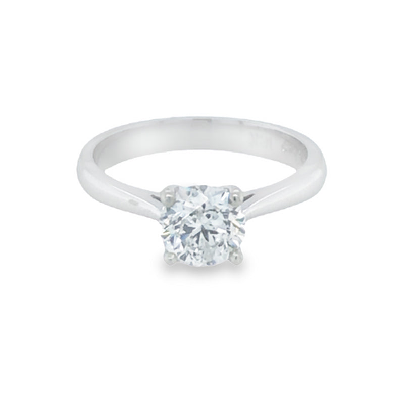 18k White Gold 1.10 Carat Canadian Diamond Solitaire Ring