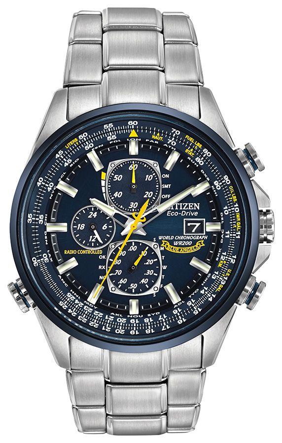 Citizen Atomic Timekeeping Blue Angels Eco-Drive Mens Watch AT8020-54L