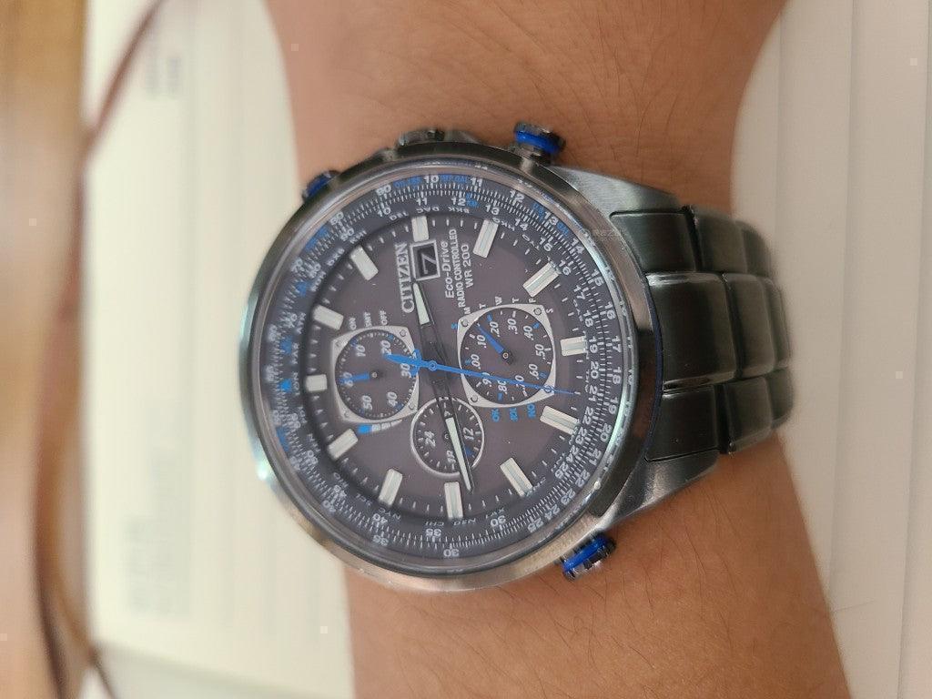 Citizen World Chronograph A-T Eco-Drive Mens Watch AT8027-55H