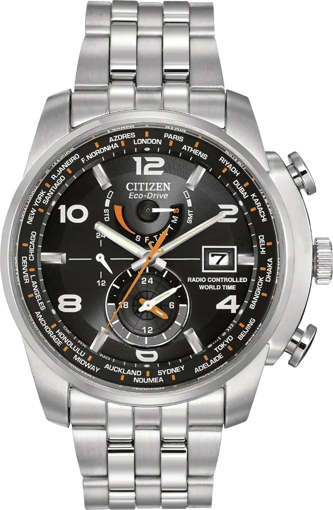 Citizen World Time A-T Eco-Drive Mens Watch AT9010-52E