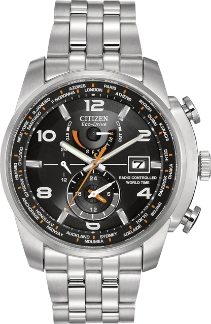 Citizen World Time A-T Eco-Drive Mens Watch AT9010-52E