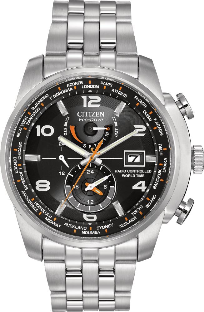 Citizen World Time A-T Eco-Drive Mens Watch AT9010-52E