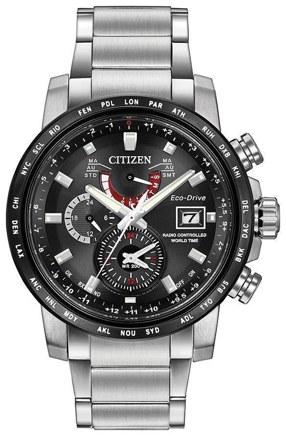 Citizen World Time A-T Eco-Drive Mens Watch AT9071-58E