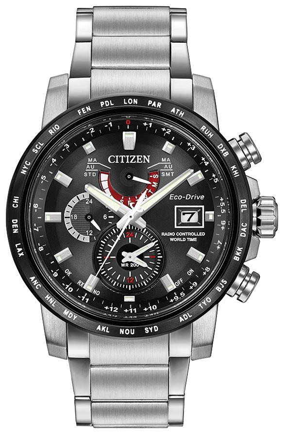 Citizen World Time A-T Eco-Drive Mens Watch AT9071-58E