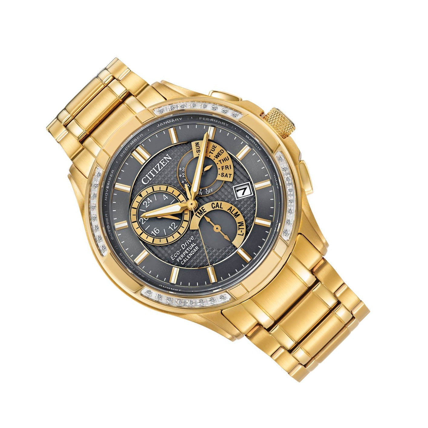 Men's citizen discount watch with diamonds