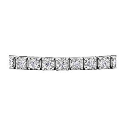 2.00TDW Diamond Illusion Bracelet in 10K White Gold