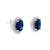 September Birthstone Oval Earring CZ In Sterling Silver