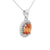 Novemver  Birthstone Yellow Color CZ Oval Pendant in Sterling Silver