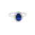 September Birthstone Sapphre Color CZ Ring in Sterling Silver