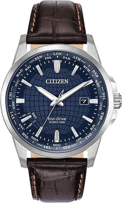Citizen World Time Perpetual Calendar Eco-Drive Mens Watch BX1000-06L