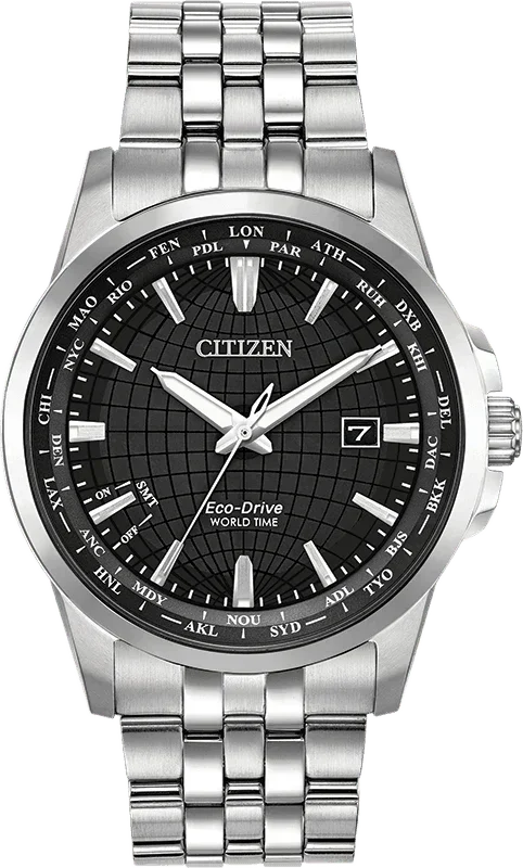 Citizen World Time Perpetual Calendar Eco-Drive Mens Watch BX1000-57E
