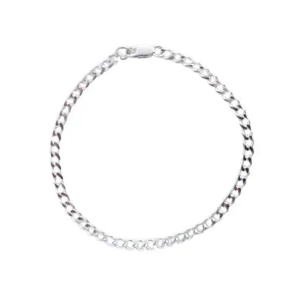 Sterling Silver 3.8mm Curb Link Italian Bracelet