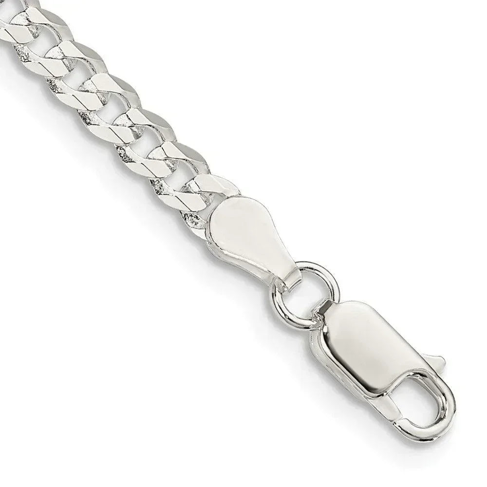 Sterling Silver 18" 3.8mm Curb Link Chain