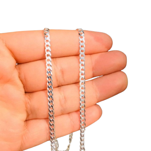 Sterling Silver 22&quot; 3.8mm Curb Link Chain