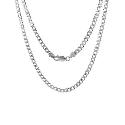 Sterling Silver 18" 3.8mm Curb Link Chain