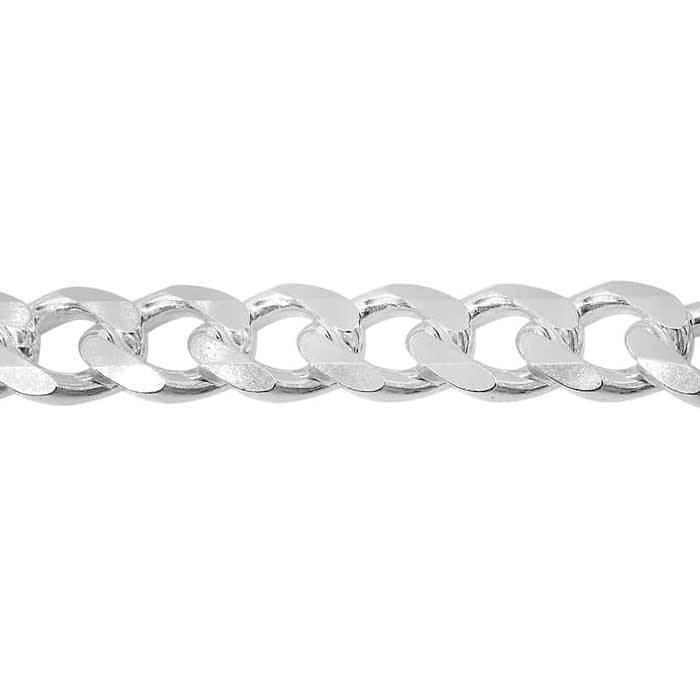 Sterling Silver 22&quot; 6.7mm Men&#39;s Curb Link Chain