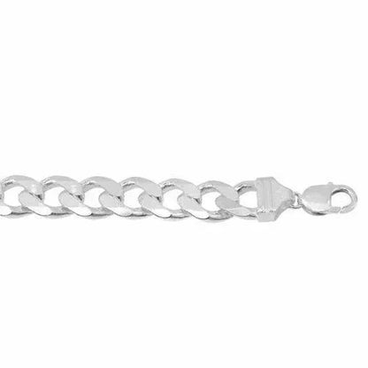 Sterling Silver 9.3mm Men's Curb Link Italian Bracelet