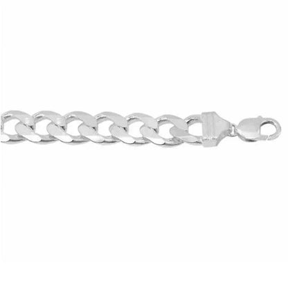 Sterling Silver 22" 9.3mm Italian Men's Curb Link Chain