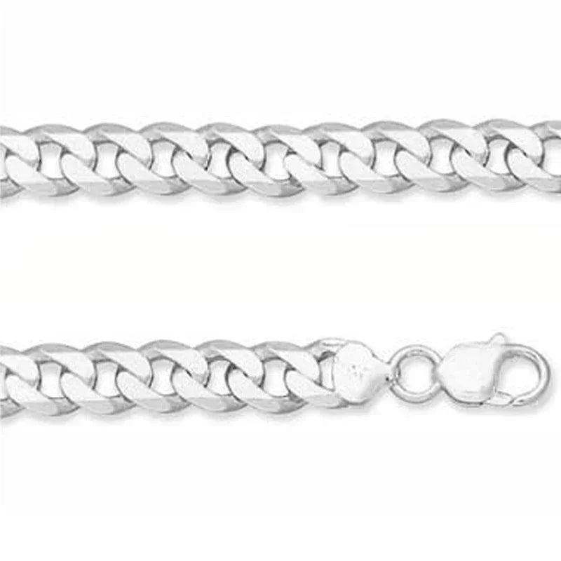 Sterling Silver Italian 24" 10.9mm Men's Curb Link Chain