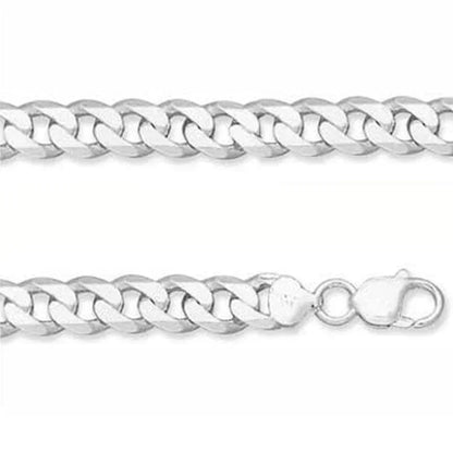 Sterling Silver Italian 24" 10.9mm Men's Curb Link Chain