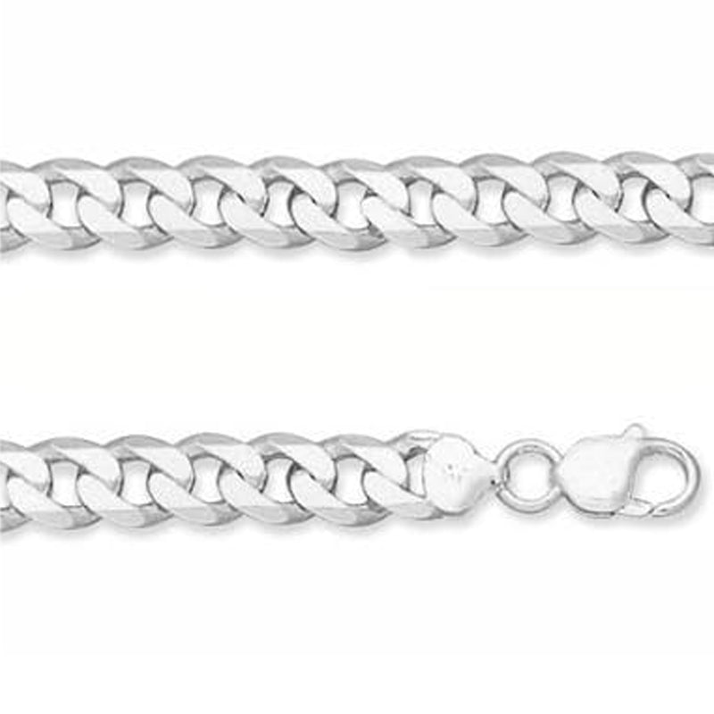 Sterling Silver Italian 24&quot; 10.9mm Men&#39;s Curb Link Chain