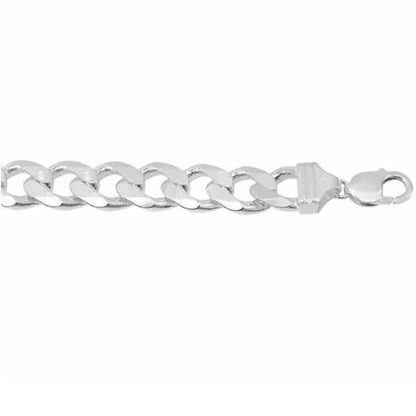Sterling Silver Italian 24" 10.9mm Men's Curb Link Chain