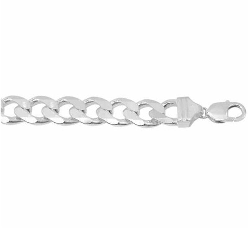 Sterling Silver Italian 24&quot; 10.9mm Men&#39;s Curb Link Chain